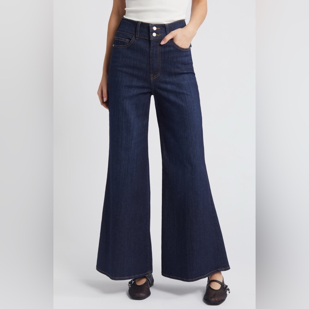 Le Palazzo High Waist Crop Wide Leg Jeans
